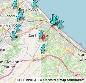 Mappa Strada Fonte Chiara, 65129 Pescara PE, Italia (2.21467)
