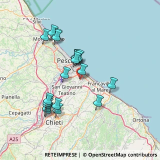 Mappa Strada Vicinale Mittiguerra, 65129 Pescara PE, Italia (7.626)