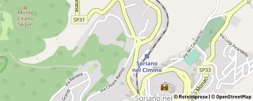 Mappa Soriano nel Cimino