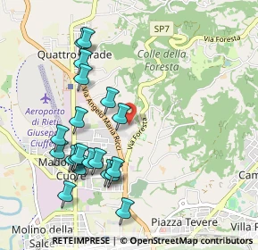 Mappa Via Giuseppe Saragat, 02100 Rieti RI, Italia (1.104)