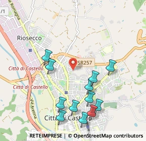 Mappa Via Roberto Arcaleni, 06010 Città di Castello PG, Italia (1.125)