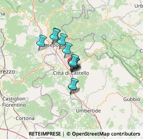 Mappa Via Roberto Arcaleni, 06010 Città di Castello PG, Italia (7.42)