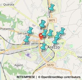 Mappa Via Evangelista Torricelli, 52100 Arezzo AR, Italia (1.33273)