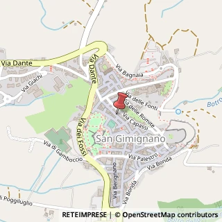 Mappa Via San Matteo, 45, 53037 San Gimignano, Siena (Toscana)