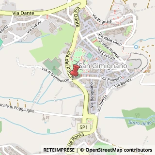 Mappa Via dei Fossi, 3A, 53037 San Gimignano, Siena (Toscana)