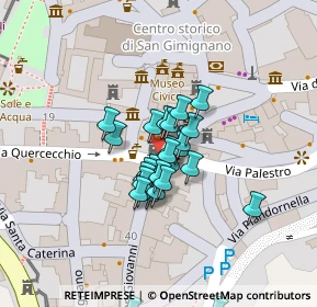 Mappa Via Palestro, 53037 San Gimignano SI, Italia (0.01111)