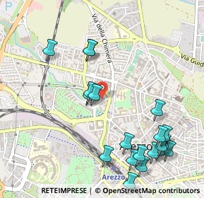 Mappa Via B. Varchi, 52100 Arezzo AR, Italia (0.6295)