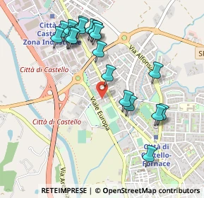 Mappa Via Montecassino, 06012 Città di Castello PG, Italia (0.5405)
