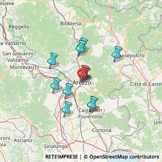 Mappa Via Monte Cervino, 52100 Arezzo AR, Italia (10.525)