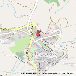 Mappa Via San Martino, 25, 53037 San Gimignano, Siena (Toscana)