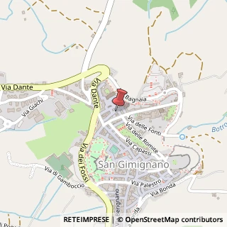 Mappa Via San Martino, 32, 53037 San Gimignano, Siena (Toscana)