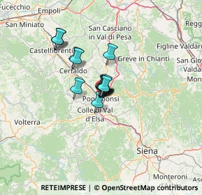 Mappa Via Risorgimento, 53036 Poggibonsi SI, Italia (7.66467)