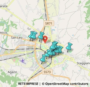 Mappa Via Bologna, 52100 Arezzo AR, Italia (1.35417)