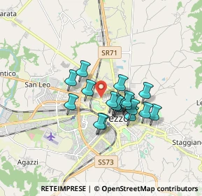 Mappa Via Bologna, 52100 Arezzo AR, Italia (1.26)