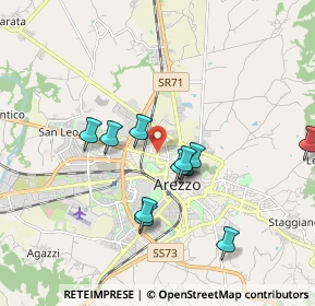 Mappa Via Bologna, 52100 Arezzo AR, Italia (1.70091)