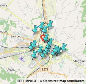 Mappa Via Bologna, 52100 Arezzo AR, Italia (1.2615)