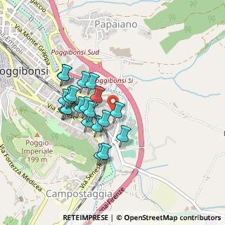 Mappa Via Aldo Moro, 53036 Poggibonsi SI, Italia (0.388)