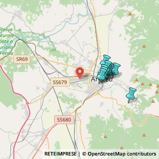 Mappa Via della Fiorandola, 52100 Arezzo AR, Italia (3.07364)