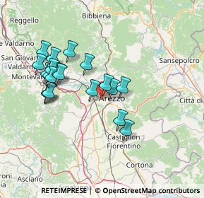 Mappa Via Giuseppe Saragat, 52100 Arezzo AR, Italia (14.134)