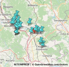 Mappa Via Giuseppe Saragat, 52100 Arezzo AR, Italia (14.871)