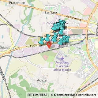 Mappa Via Giuseppe Saragat, 52100 Arezzo AR, Italia (0.714)