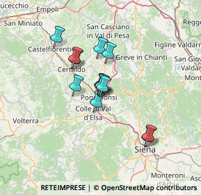 Mappa Via della Ferrovia, 53036 Poggibonsi SI, Italia (9.96538)