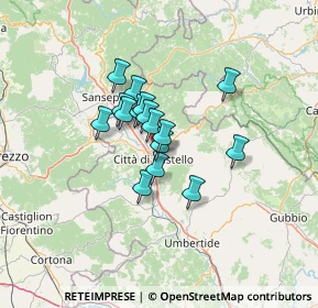 Mappa Viale Alcide De Gasperi, 06012 Città di Castello PG, Italia (9.00625)