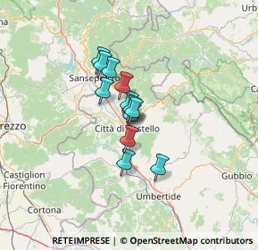 Mappa Via Luciano Manara, 06012 Città di Castello PG, Italia (7.9325)
