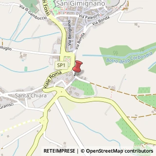 Mappa Via Vecchia per Poggibonsi, 3, 53037 San Gimignano, Siena (Toscana)