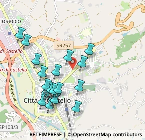 Mappa Via Aldo Bologni, 06012 Città di Castello PG, Italia (1.0065)