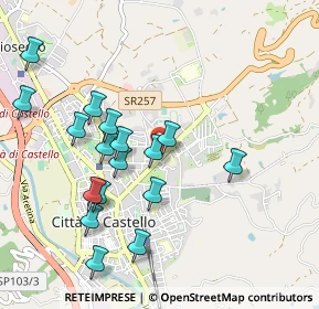 Mappa Via Aldo Bologni, 06012 Città di Castello PG, Italia (1.01824)