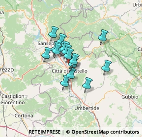Mappa Via Aldo Bologni, 06012 Città di Castello PG, Italia (8.92125)