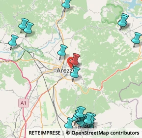 Mappa Via Francesco Gamurrini, 52100 Arezzo AR, Italia (11.9505)