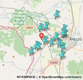 Mappa Località le Poggiola, 52100 Arezzo AR, Italia (3.21733)