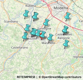 Mappa Via Isonzo, 41042 Fiorano Modenese MO, Italia (6.11563)