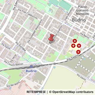Mappa Via Antonio Gramsci, 50, 40054 Budrio BO, Italia, 40054 Budrio, Bologna (Emilia Romagna)