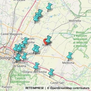 Mappa Via Marcello Canova, 40054 Budrio BO, Italia (9.3645)