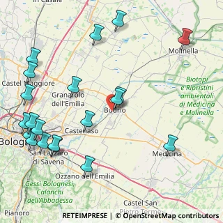 Mappa Via Marcello Canova, 40054 Budrio BO, Italia (11.0675)