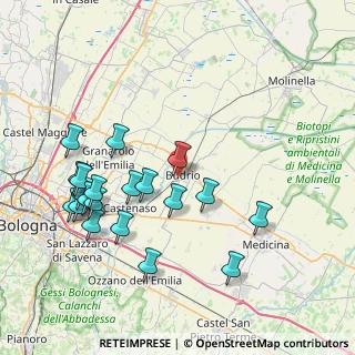 Mappa Via Marcello Canova, 40054 Budrio BO, Italia (8.5795)