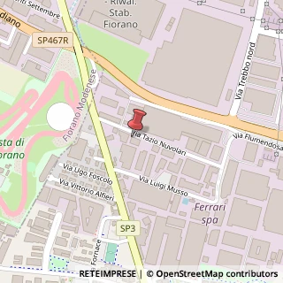 Mappa Via Tazio Nuvolari, 49, 41053 Maranello, Modena (Emilia Romagna)