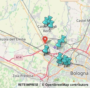 Mappa Via Bizzari L, 40012 Bargellino BO, Italia (3.49833)