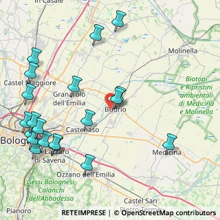 Mappa Via P. Clemente Bondioli, 40054 Budrio BO, Italia (10.971)