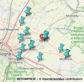 Mappa Via Clemente Bondioli, 40054 Budrio BO, Italia (7.41438)