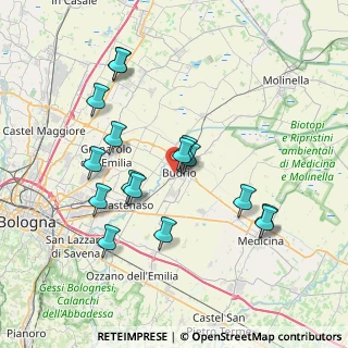 Mappa Via A. D'Ormea, 40054 Budrio BO, Italia (7.39125)