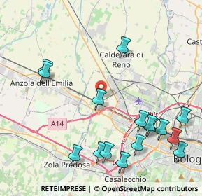 Mappa Via del Vivaio, 40132 Bologna BO, Italia (5.09125)