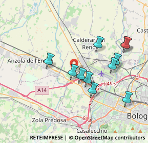 Mappa Via del Vivaio, 40132 Bologna BO, Italia (3.61818)