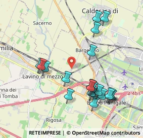 Mappa Via del Vivaio, 40132 Bologna BO, Italia (2.1075)