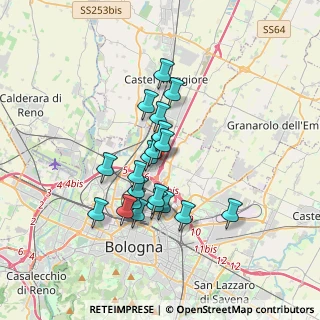 Mappa Via del Tuscolano, 40128 Bologna BO, Italia (2.8765)