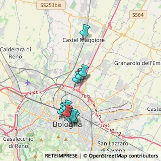 Mappa Via del Tuscolano, 40128 Bologna BO, Italia (3.57455)