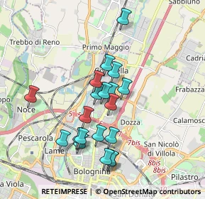 Mappa Via Roncaglio, 40128 Bologna BO, Italia (1.629)